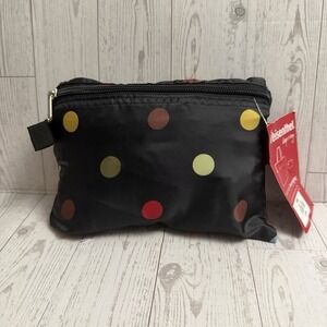 Reisenthel Mini Maxi Touring Bag Black Polka Dot Packable Foldable Travel Bag